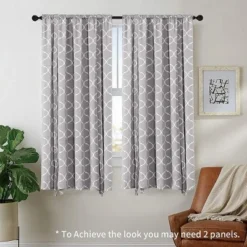 Kate Aurora Gray & White Lattice Clover Ultra Luxurious Single Tie Up Window Curtain Shade - 42 In. W X 63 In. L 7 Kate Aurora Gray & White Lattice Clover Ultra Luxurious Single Tie Up Window Curtain Shade - 42 In. W X 63 In. L -Home Furnishing Store GUEST 6683a299 eb2e 4aaf 81d6 5c549142f60e