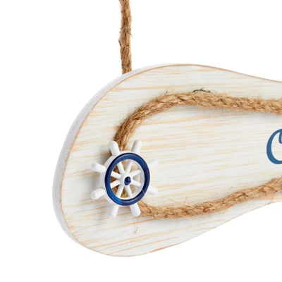 Juvale Wood Flip Flop Slippers Nautical Beach Hanging Wall Sign Home Decor, Good Vibes Only 9"x16" 7 Juvale Wood Flip Flop Slippers Nautical Beach Hanging Wall Sign Home Decor, Good Vibes Only 9"x16" - Image 7