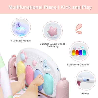 3 In 1 Baby And Toddler Learning Toys Fitness Music And Lights Fun Piano Activity Center Pink 6 3 In 1 Baby And Toddler Learning Toys Fitness Music And Lights Fun Piano Activity Center Pink - Image 6
