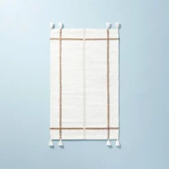 Bold Cross Stripes Tassel Rug Cream/Tan - Hearth & Hand™ With Magnolia -Home Furnishing Store GUEST 6cc8f106 81f2 4c56 a259 7849943cb5a5