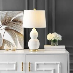 Darsa Table Lamp - White - Safavieh -Home Furnishing Store GUEST 6d7b6bd7 e955 4bcb aa9f 569d3c875ae3