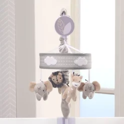 Lambs & Ivy Jungle Safari Musical Baby Crib Mobile - Gray, Beige, White, Animals -Home Furnishing Store GUEST 6f2dae6b 02ec 49f7 b5ed d34051632355