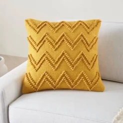 18"x18" Life Styles Chevron Loops Square Throw Pillow Yellow - Mina Victory 6 18"x18" Life Styles Chevron Loops Square Throw Pillow Yellow - Mina Victory -Home Furnishing Store GUEST 71d32e9d cdcc 4b6c 9d5c 4bfd666a98af