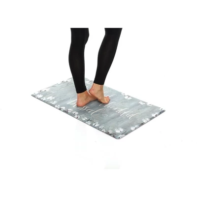 J&V TEXTILES 20" X 39" Comfort Collection Anti-Fatigue Kitchen Floor Mat (Grateful Thankful Blessed) 1 J&V TEXTILES 20" X 39" Comfort Collection Anti-Fatigue Kitchen Floor Mat (Grateful Thankful Blessed)