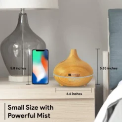 Dartwood Premium Ultrasonic Aroma Diffuser And Humidifier - Essential Oil And Mist Vaporizer With 7 LED Lighting Modes & 4 Timers (300ml) -Home Furnishing Store GUEST 73800403 39d7 4087 9900 11b5584cca8c