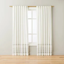 Engineered Hem Stripes Curtain Panel Cream/Gray - Hearth & Hand™ With Magnolia -Home Furnishing Store GUEST 743f48fe 2c11 440f a426 eae94b06c663