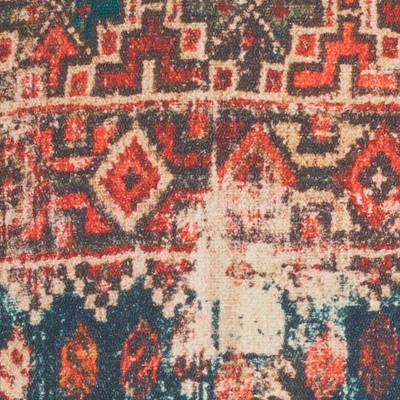 Persian Print Square Throw Pillow Red - Nicole Curtis 2 Persian Print Square Throw Pillow Red - Nicole Curtis - Image 2