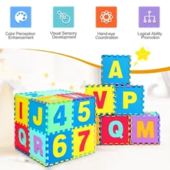 Babyjoy Kids Foam Interlocking Puzzle Play Mat W/Alphabet & Numbers 72-Piece Set -Home Furnishing Store GUEST 77300f42 9812 4917 93e4 6f9b91765590
