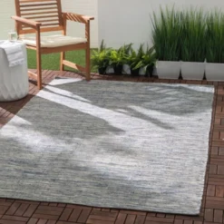 Home Conservatory Solid Handwoven Indoor/Outdoor Area Rug