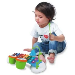 Insten 15" Toy Rainbow Xylophone Piano Bridge With Ringing Bell & Drums, Musical Instruments For Kids, Baby & Toddlers