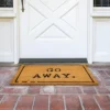 Juvale Go Away Doormat, Funny Front Door Welcome Mat For Outdoor Porch Or Patio, Natural Coco Coir, 17 X 30 In