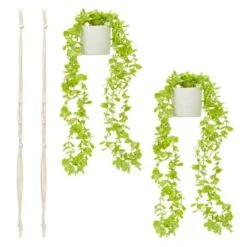 Juvale 2 Pack Hanging Artificial Faux Eucalyptus, Fake Plants With Ceramic Pots For Spring Home Decor, House Warming Gift, 31 In -Home Furnishing Store GUEST 7956c0f8 acbb 4b45 b6e7 85c4e16f937e