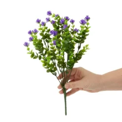 Bright Creations 6 Bundles Purple Artificial Flowers With 2 Cone Vases, Faux Fake Plant For Cemetery, Outdoor Decor (8.6 X 13 In) -Home Furnishing Store GUEST 797c5874 32a6 4172 96c2 5d709c850cea