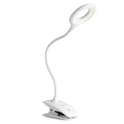Insten LED Desk Lamp, Bright Table Lamp, Clip-On, Rechargeable, Flex Neck, Touch Control, 3 Brightness Levels, 240 Lumens, White -Home Furnishing Store GUEST 79cc2628 c635 4129 939f 08e9a10b1109