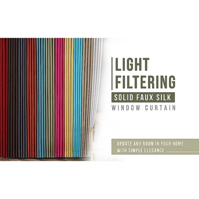 Kate Aurora Artisan Lightweight Transparent Faux Silk Sheer Grommet Single Curtain Panel 2 Kate Aurora Artisan Lightweight Transparent Faux Silk Sheer Grommet Single Curtain Panel - Image 2