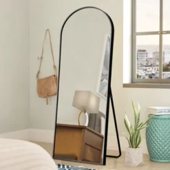 Malinda 64" X 21" Arched Free Standing Body Mirror, Metal Framed Full Length Wall Mirror, Large Floor Mirror - The Pop Home 17 Malinda 64" X 21" Arched Free Standing Body Mirror, Metal Framed Full Length Wall Mirror, Large Floor Mirror - The Pop Home -Home Furnishing Store GUEST 7c457e62 4114 409c abff fb58b566f2d8