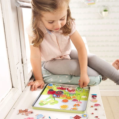 HABA Peter And Pauline's Farm Magnetic Game With 4 Background Scenes In Storage Tin 2 HABA Peter And Pauline's Farm Magnetic Game With 4 Background Scenes In Storage Tin - Image 2