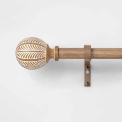 Carved Light Woodtone Ball Curtain Rod Natural - Opalhouse™ 5 Carved Light Woodtone Ball Curtain Rod Natural - Opalhouse™ -Home Furnishing Store GUEST 7e070734 076e 44dc 94e6 de22767e0af4