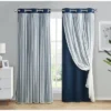 Kate Aurora Basic Elegance 2 Pack Double Layered Hotel Chic Sheer Light Defusing Curtains