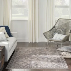 Nicole Curtis Machine Washable Mosaic Bordered Indoor Rug -Home Furnishing Store GUEST 8070e06c 2db3 4996 933a a578171f300c