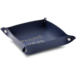 Juvale Leather Catchall Valet Decorative Tray For Phone, Keys, Wallet (Navy Blue, 6.9 X 2.2 In) -Home Furnishing Store GUEST 80efe062 2f86 4652 b493 78a5e99ebe56