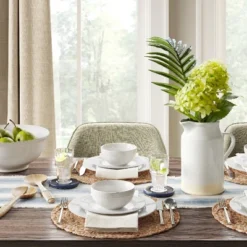 16pc Porcelain Beaded Rim Dinnerware Set White - Threshold™ -Home Furnishing Store GUEST 81517997 f58c 4b61 b851 e254615c0e6f