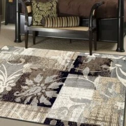 Contemporary Floral Patchwork Indoor Area Rug Or Runner By Blue Nile Mills