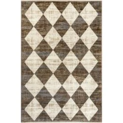Meline Checkered Fringe Area Rug 19 Meline Checkered Fringe Area Rug -Home Furnishing Store GUEST 81c16ea7 7902 430e b85b ed3618751ff8