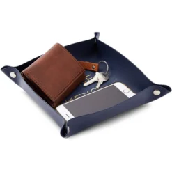Juvale Leather Catchall Valet Decorative Tray For Phone, Keys, Wallet (Navy Blue, 6.9 X 2.2 In) -Home Furnishing Store GUEST 824ee98a c003 41db 9de4 edefb2483553