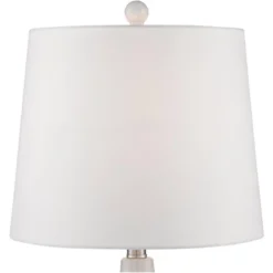 360 Lighting Jane Modern Table Lamps 25" High Set Of 2 White Ceramic Fabric Drum Shade For Bedroom Living Room House Bedside Nightstand Office Family -Home Furnishing Store GUEST 82c4edcf 4def 4b2f a23b f414bb37ad09