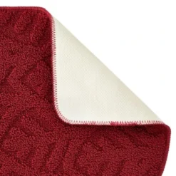 Farmlyn Creek Slip-Resistant Kitchen Floor Mat, Half Round Red Kitchen Rug With Rubber Backing For Office, Sink, Laundry Room, Red, 18x30 In -Home Furnishing Store GUEST 82d5dd49 e52a 4377 abe6 621b5b555d67