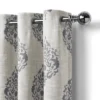 Navara Medallion Room Darkening Single Window Curtain Panel - Elrene Home Fashions