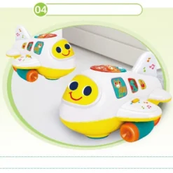Link Ready! Set! Play! Airplane Learning Bump & Go Toy For Toddler With Light & Music