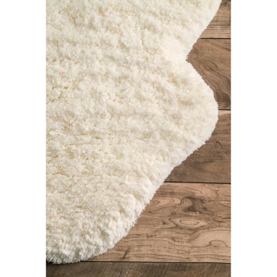 NuLOOM Hand Tufted Sexto Pelt Faux Sheepskin Area Rug, Shaped 4' 9" X 6', Natural 2 NuLOOM Hand Tufted Sexto Pelt Faux Sheepskin Area Rug, Shaped 4' 9" X 6', Natural - Image 2