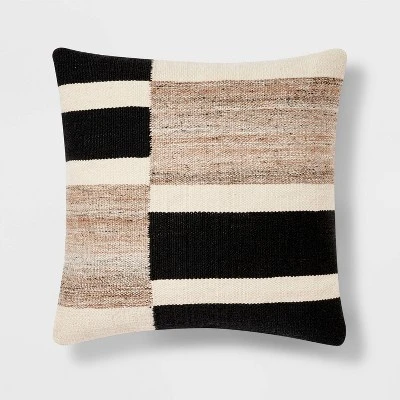 Oversized Blocked Woven Square Throw Pillow - Threshold™ 2 Oversized Blocked Woven Square Throw Pillow - Threshold™ - Image 2