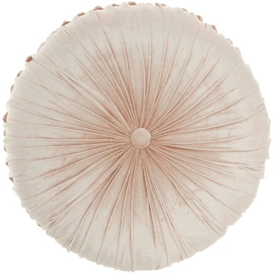 Sofia Pin Tuck Velvet Round Floor Cushion - Mina Victory 6 Sofia Pin Tuck Velvet Round Floor Cushion - Mina Victory - Image 6