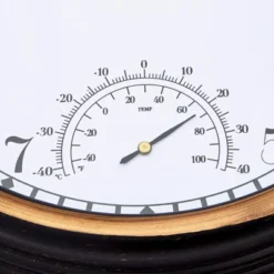 Farmlyn Creek Weatherproof Outdoor Wall Clock And Temperature Gauge Thermometer For Patios & Pools, Black, 12 In 8 Farmlyn Creek Weatherproof Outdoor Wall Clock And Temperature Gauge Thermometer For Patios & Pools, Black, 12 In -Home Furnishing Store GUEST 882d1471 43c2 4900 90be b31cde94ac90