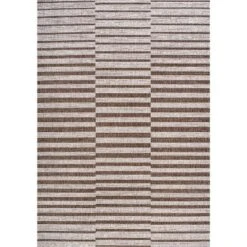Sukie Modern Offset Stripe Indoor/Outdoor Area Rug - JONATHAN Y