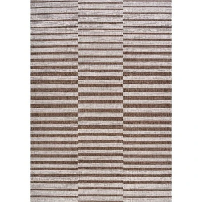 Sukie Modern Offset Stripe Indoor/Outdoor Area Rug - JONATHAN Y 1 Sukie Modern Offset Stripe Indoor/Outdoor Area Rug - JONATHAN Y