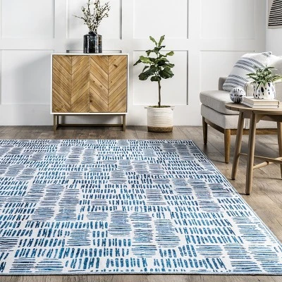 NuLOOM Mitzi Abstract Lines Machine Washable Area Rug 7 NuLOOM Mitzi Abstract Lines Machine Washable Area Rug - Image 7