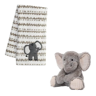 Lambs & Ivy Blanket & Plush Luxury Newborn Baby Gift Set - Gray Elephant 3 Lambs & Ivy Blanket & Plush Luxury Newborn Baby Gift Set - Gray Elephant - Image 3