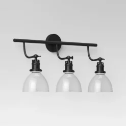 3-Light Industrial Glass Chandelier Matte Black - Threshold™ -Home Furnishing Store GUEST 8b477e9e 13f3 4457 9408 199e4130df5e