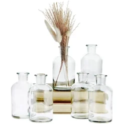 Farmlyn Creek 6 Pack Glass Bottles, Vintage Style Pharmacy Bottles, Home Décor, 2.5 X 4.8 In -Home Furnishing Store GUEST 8c83502e 8622 4875 b73d 81d7ea474b03
