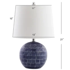 21" Ceramic Ronald Table Lamp (Includes LED Light Bulb) Blue - JONATHAN Y -Home Furnishing Store GUEST 8ce62e10 0a3e 4320 9c26 6d642672ce56