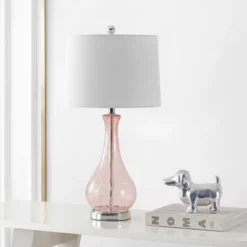 Finnley Table Lamp - Light Blush Crackle - Safavieh