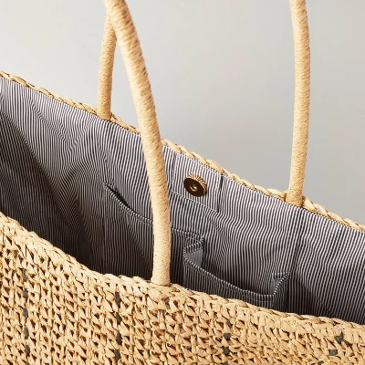 Natural Woven Market Bag - Hearth & Hand™ With Magnolia 2 Natural Woven Market Bag - Hearth & Hand™ With Magnolia - Image 2