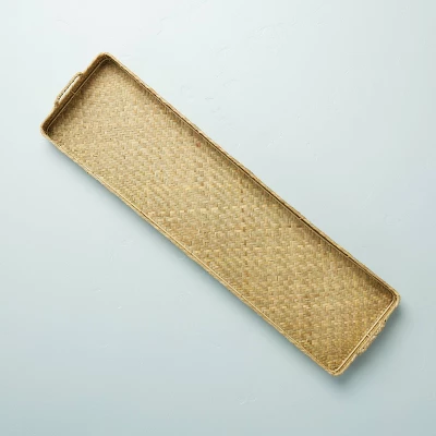 36" Extra-Large Natural Woven Basket Tray - Hearth & Hand™ With Magnolia 2 36" Extra-Large Natural Woven Basket Tray - Hearth & Hand™ With Magnolia - Image 2