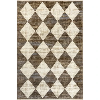 Meline Checkered Fringe Area Rug 11 Meline Checkered Fringe Area Rug - Image 11