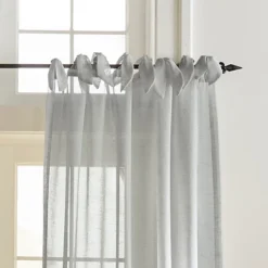 Vienna Tie-Top Sheer Cottagecore Single Window Curtain Panel - Elrene Home Fashions