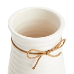 Farmlyn Creek 4 Piece Artificial White Roses, Fake Faux Flowers Plants With Ceramic Vase For Indoor Spring Home Decor -Home Furnishing Store GUEST 92f47752 3dfd 4936 bdd2 bd5f35609570